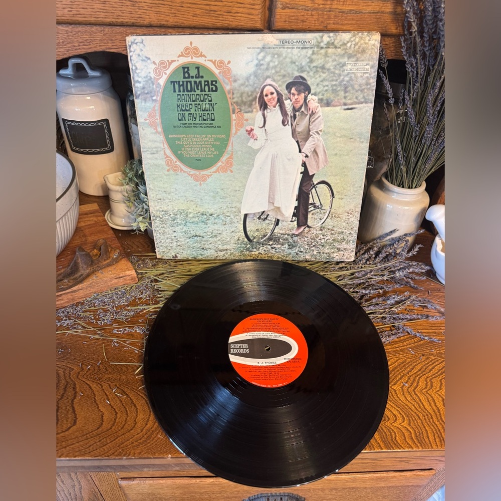 Vintage Butch Cassidy & The Sundance Kid Motion Picture B.J. Thomas Vinyl Record